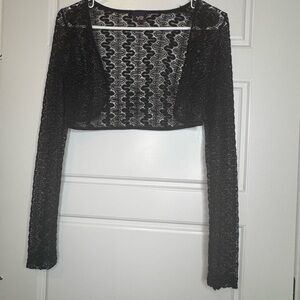 Elegant Black Lace Shrug